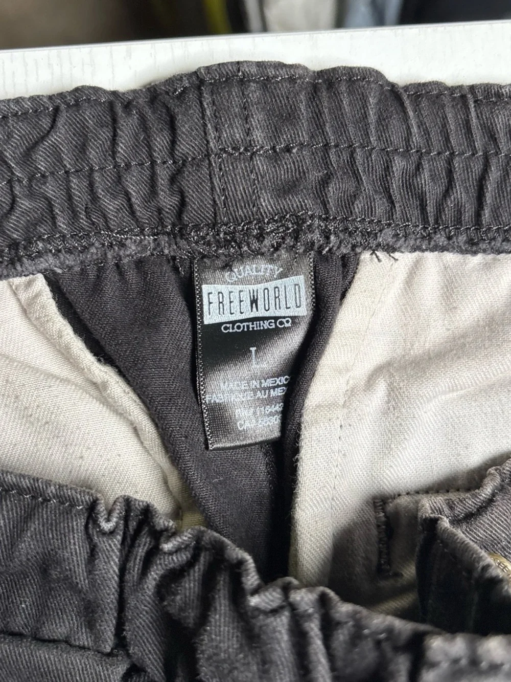 Men's Black Drawstring Casual Pants